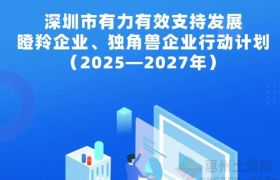 深圳支持發(fā)展瞪羚企業(yè)、獨角獸企業(yè)行動計劃，印發(fā)！